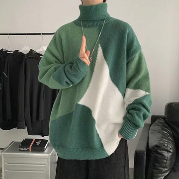 Thick High Neck Pullover Men’s Sweater